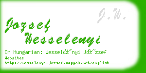 jozsef wesselenyi business card